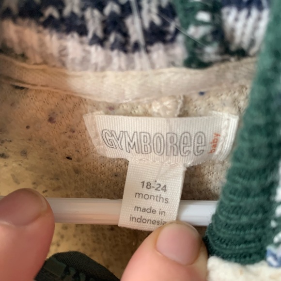 Gymboree Sherpa Aztec Onesie Outfit with Hood - Picture 2 of 4